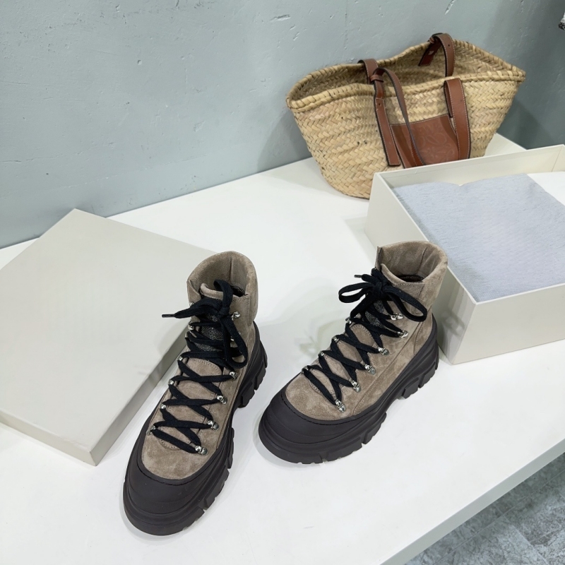 Cow Mat Rubber - Jesienno-zimowe nowe buty damskie ze skóry