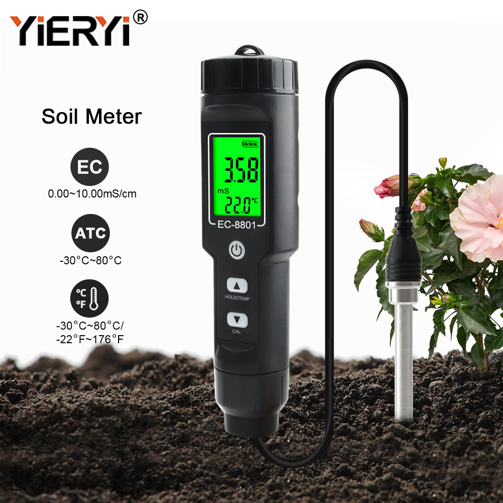 Yieryi EC/TEMP Tester gleby 0, – Agriculture Farming Hand Tools recenzja i cena